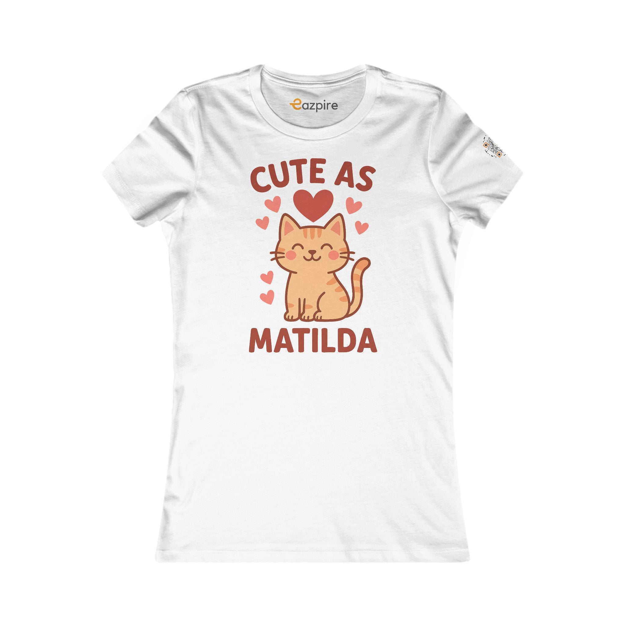 Adorable Heartfelt Cat Charm - Women's Favorite Tee