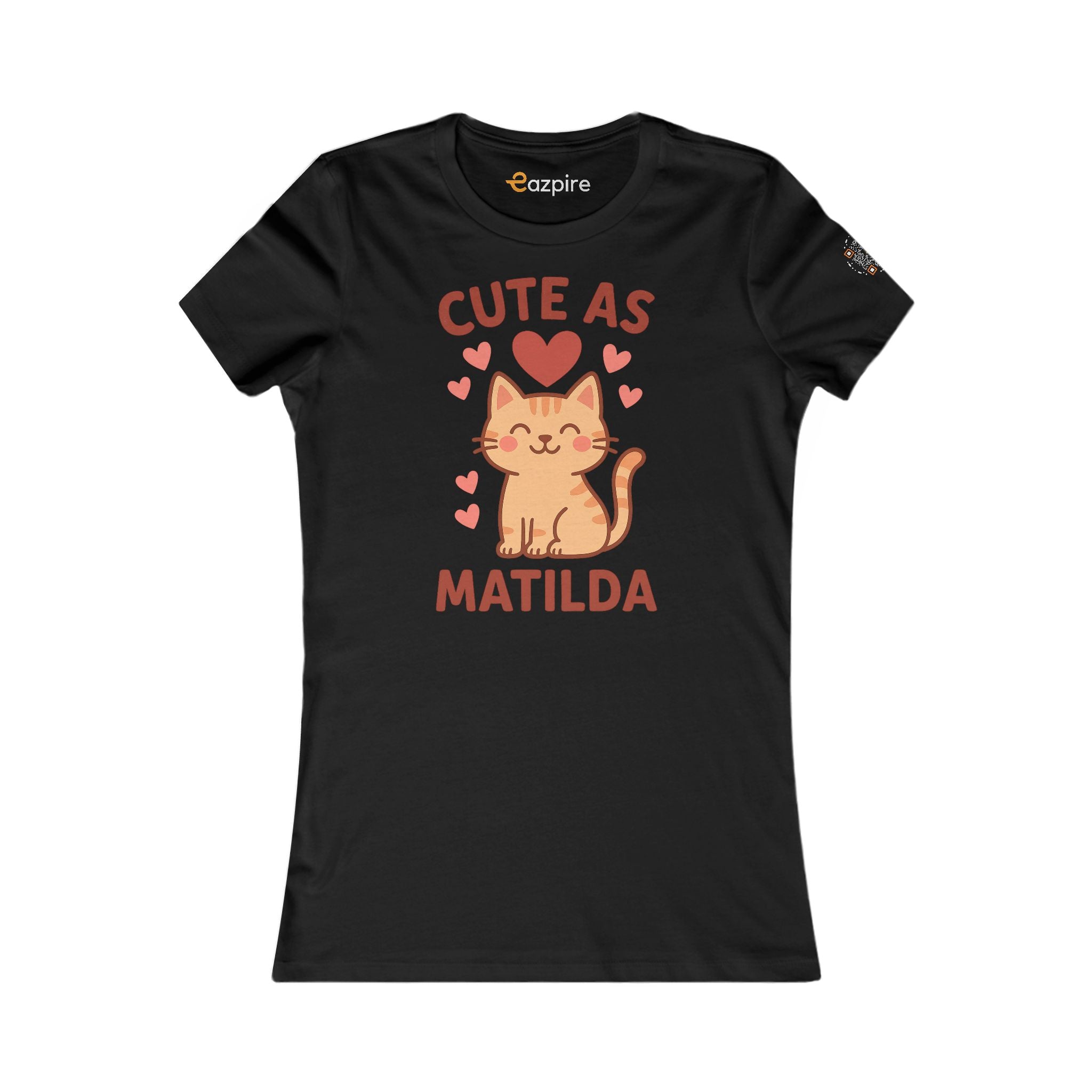 Adorable Heartfelt Cat Charm - Women's Favorite Tee