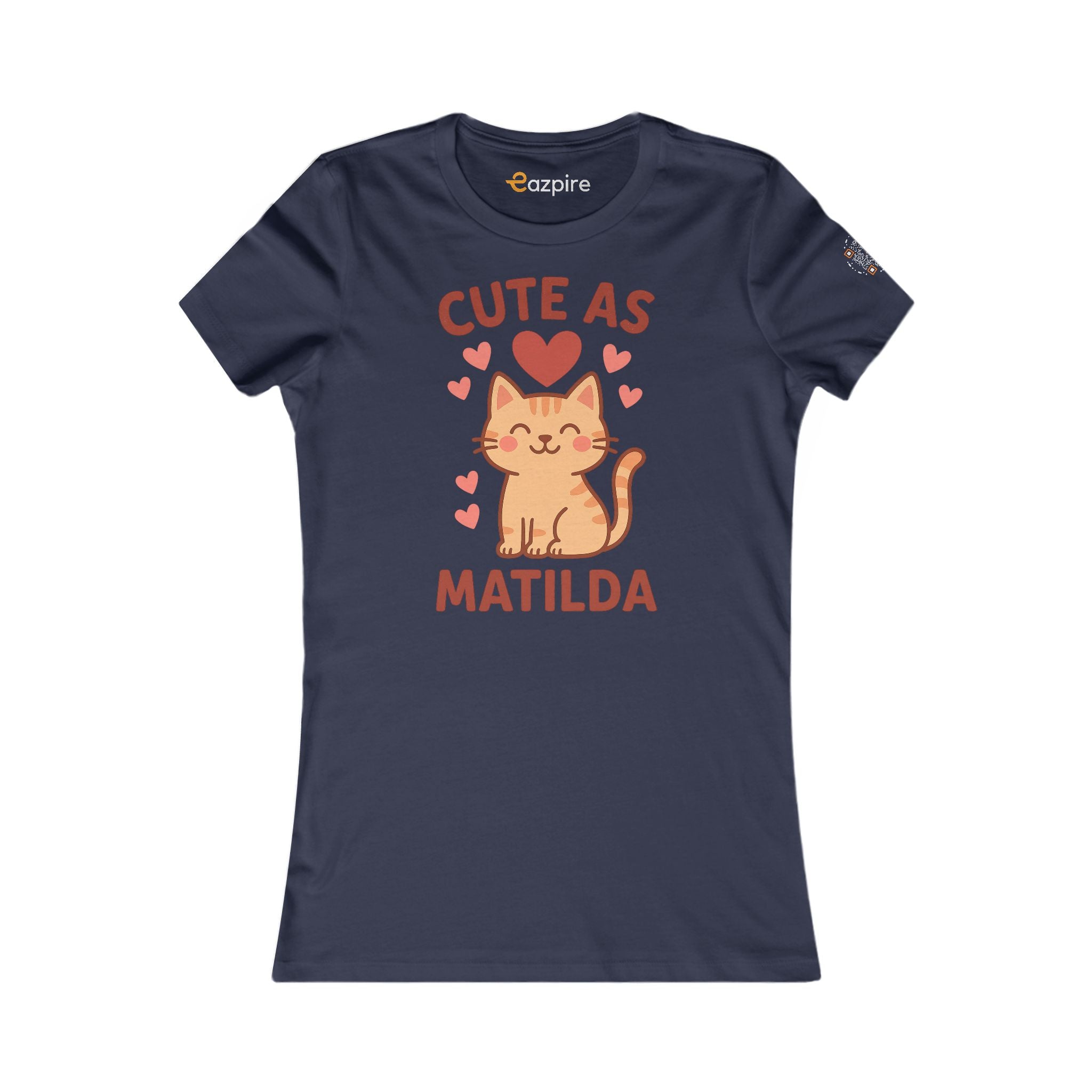 Adorable Heartfelt Cat Charm - Women's Favorite Tee
