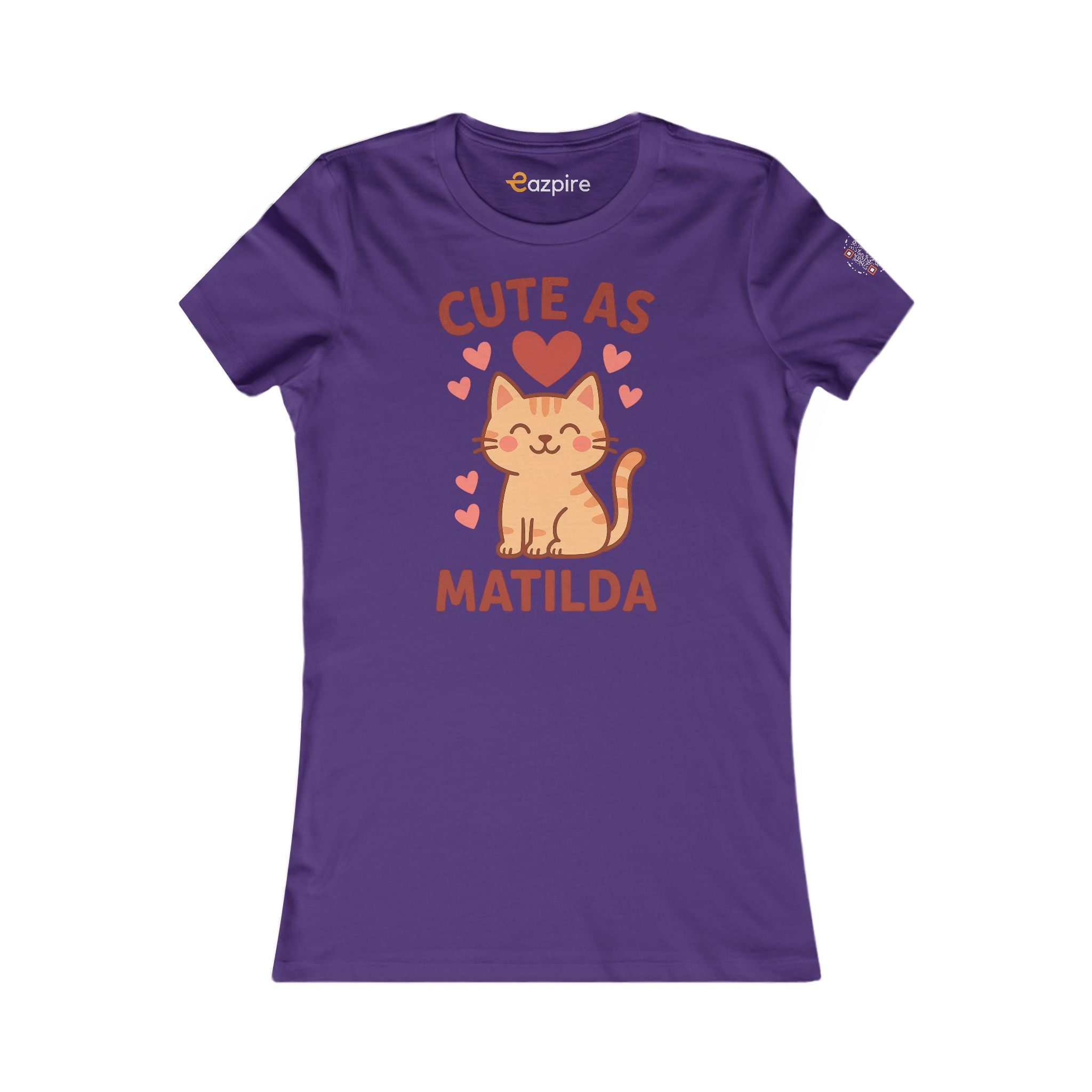 Adorable Heartfelt Cat Charm - Women's Favorite Tee