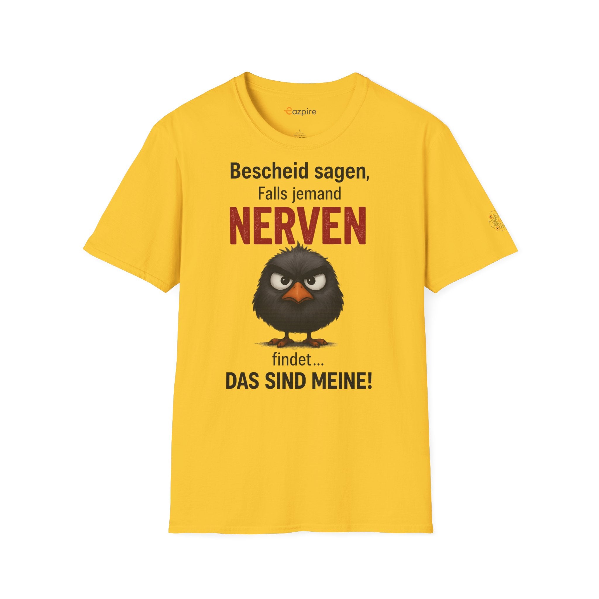 Bold Angry Bird Humor - Unisex Softstyle Cotton Tee