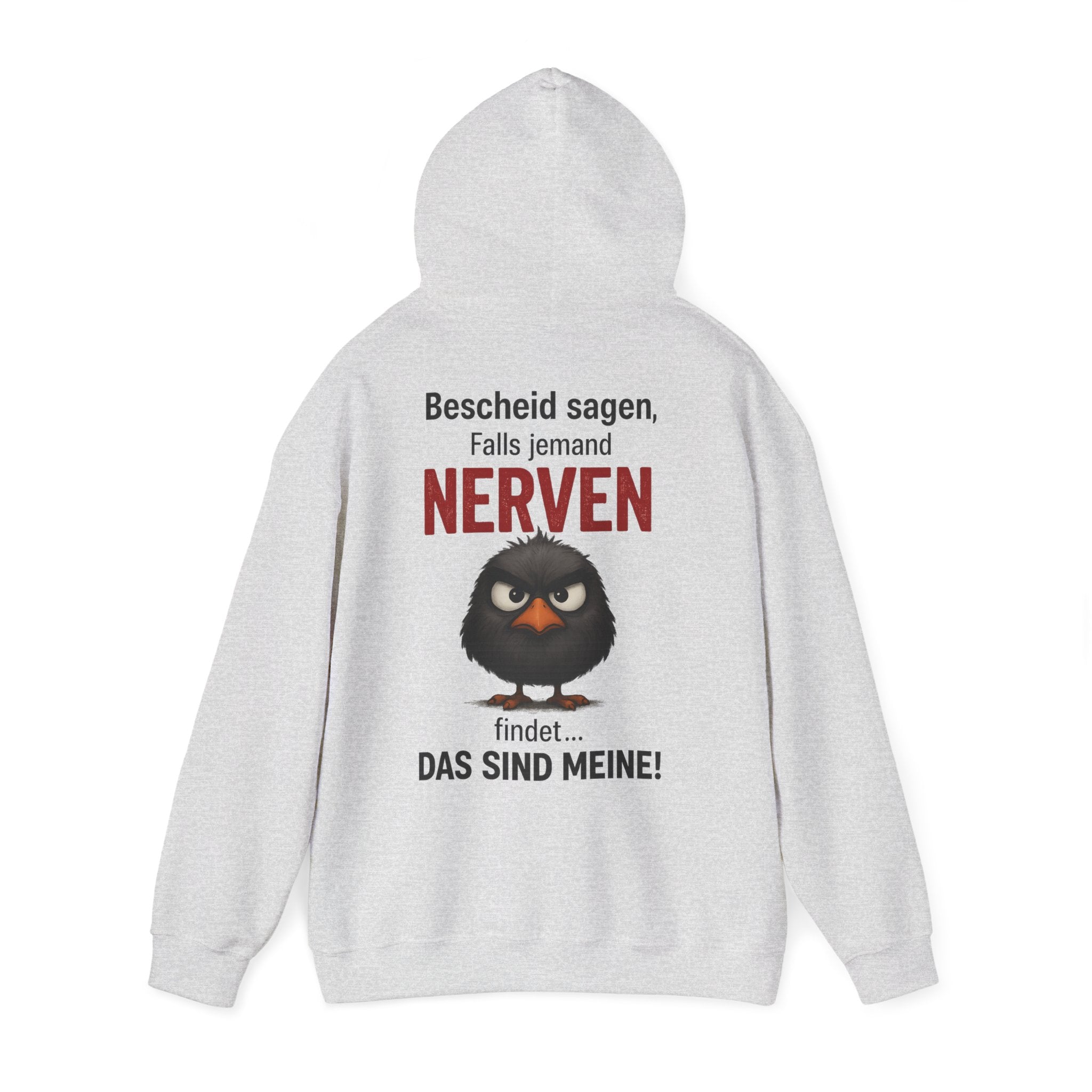 Bold Angry Bird Humor - Backprint - Unisex Hooded Sweatshirt