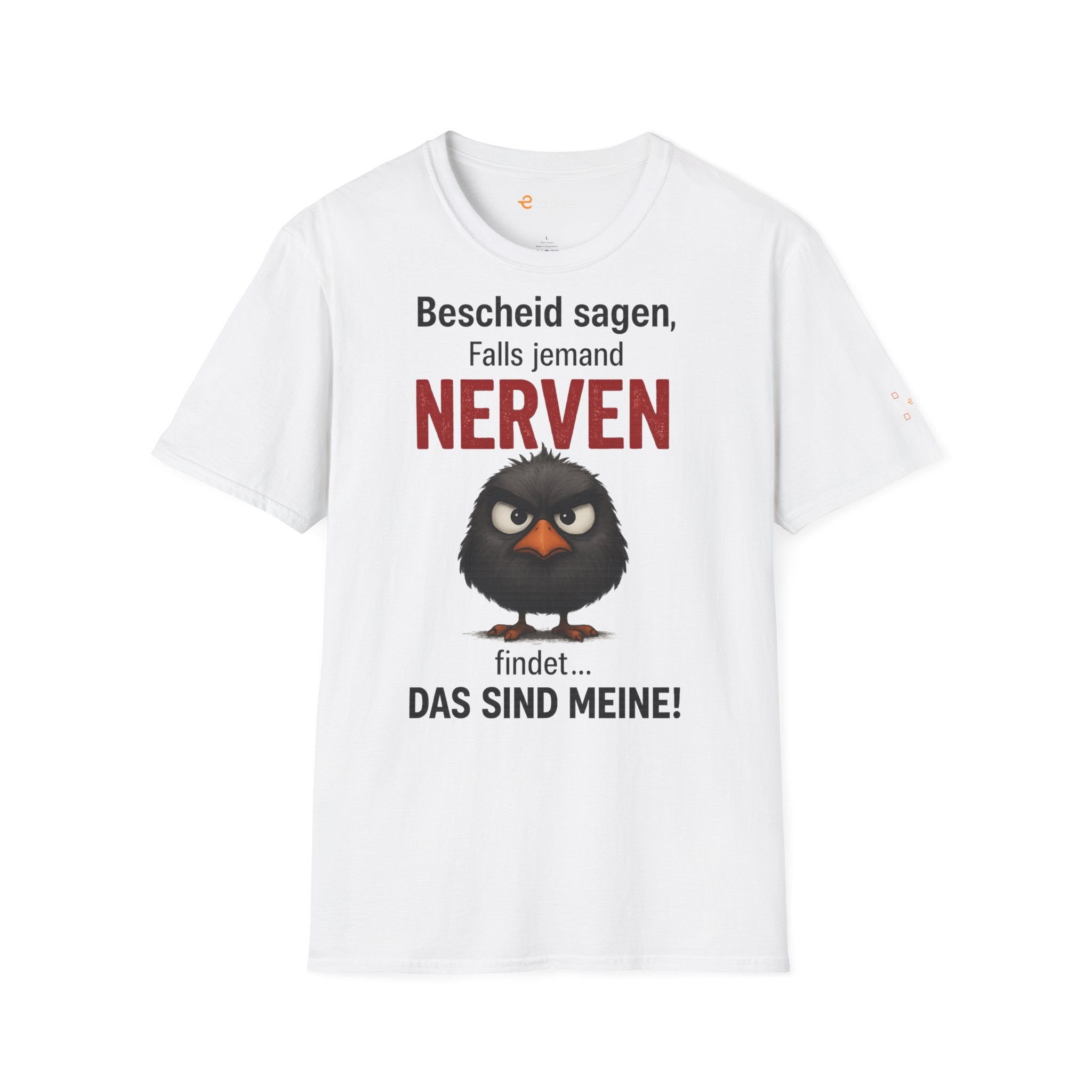 Bold Angry Bird Humor - Unisex Softstyle Cotton Tee