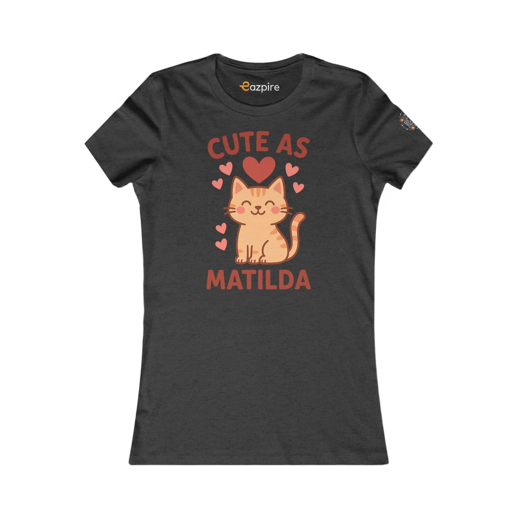 Adorable Heartfelt Cat Charm - Women's Favorite Tee