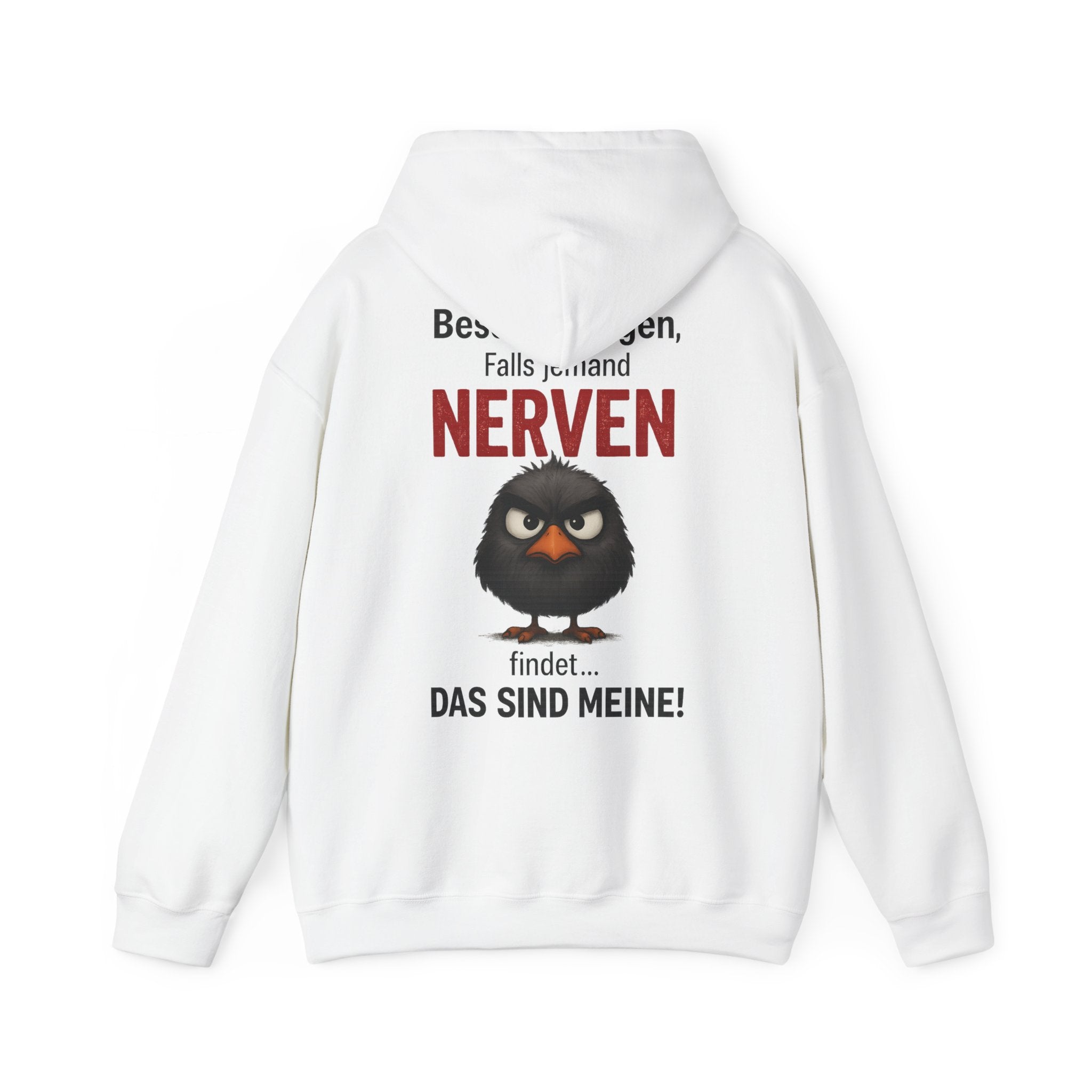 Bold Angry Bird Humor - Backprint - Unisex Hooded Sweatshirt