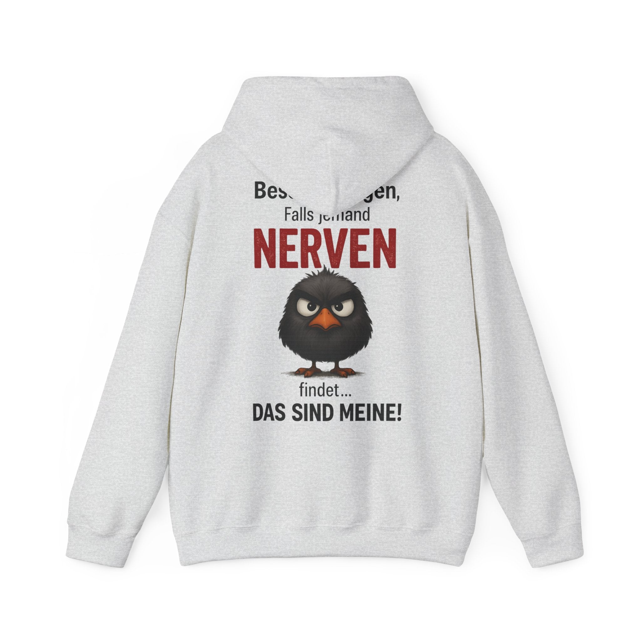 Bold Angry Bird Humor - Backprint - Unisex Hooded Sweatshirt