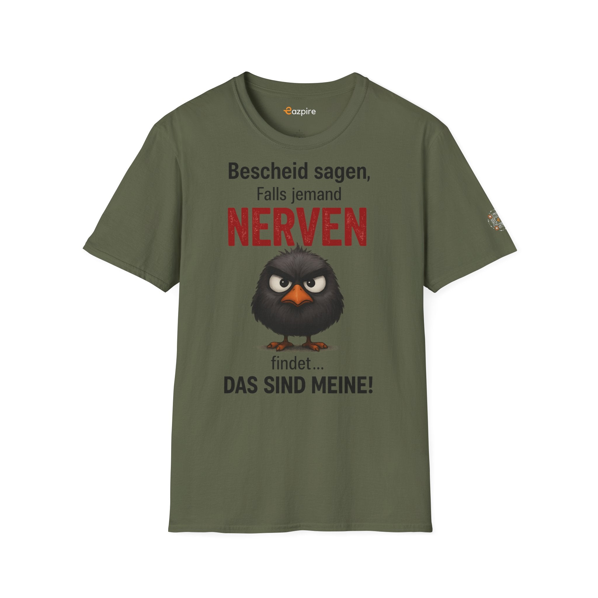 Bold Angry Bird Humor - Unisex Softstyle Cotton Tee